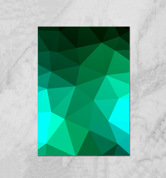 Плакат с изображением Polygonal цвета Белый