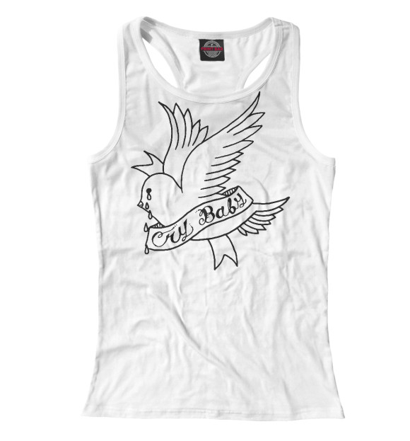 Женская майка-борцовка с изображением Lil Peep цвета Белый