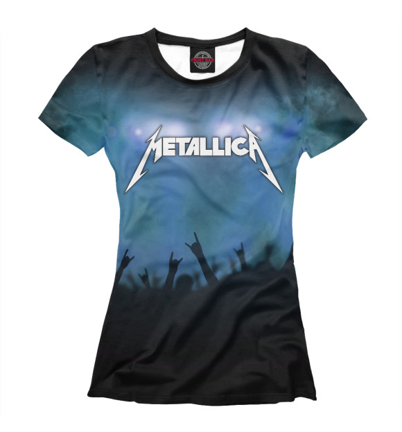 Футболка для девочек с изображением Metallica цвета Белый