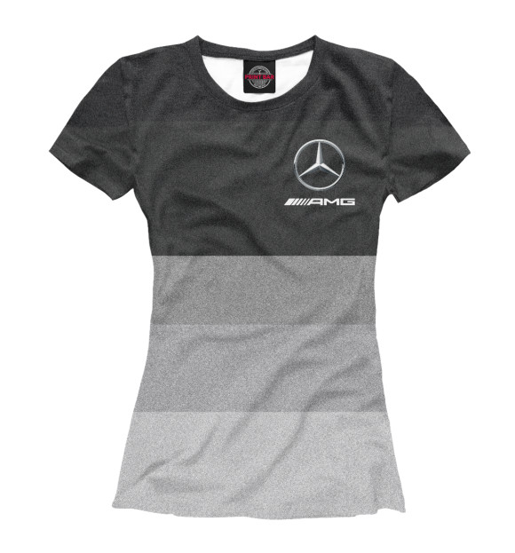 Футболка для девочек с изображением Mercedes-Benz цвета Белый