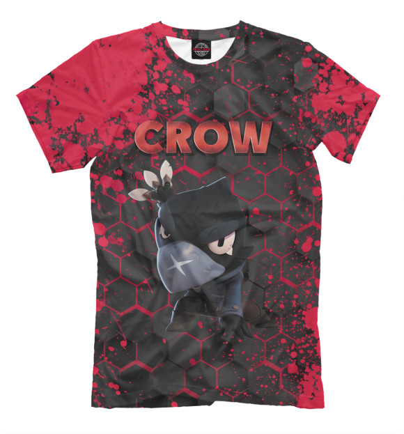 Мужская футболка с изображением Brawl Stars Crow цвета Белый