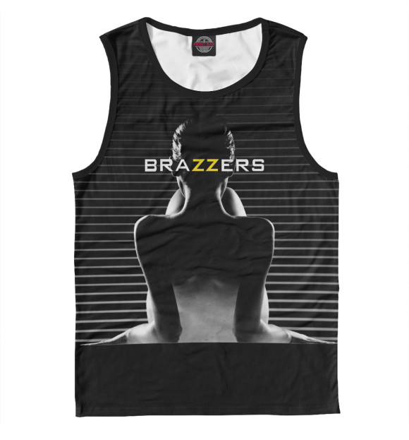 Мужская майка с изображением BRAZZERS цвета Белый