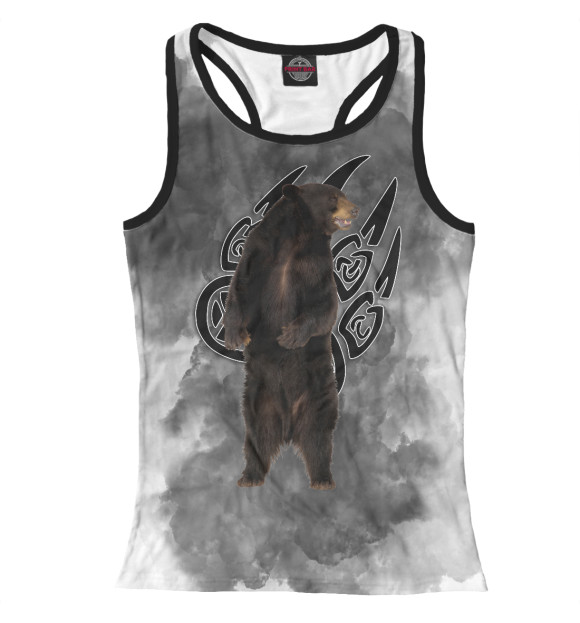 Женская майка-борцовка с изображением Не буди лихо \ Велес цвета Белый