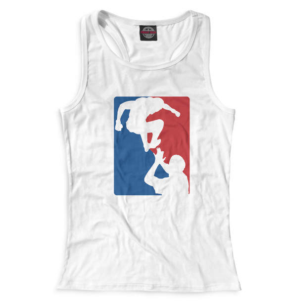 Женская майка-борцовка с изображением MMA цвета Белый