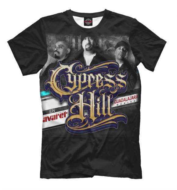 Футболка для мальчиков с изображением Cypress Hill by Graftio цвета Черный