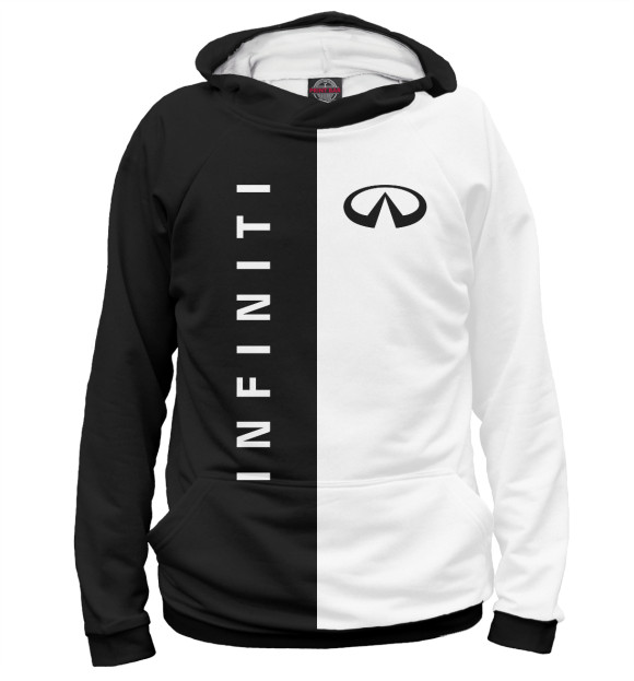 Женское худи с изображением INFINITI цвета Белый