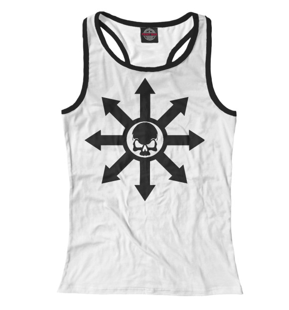 Женская майка-борцовка с изображением Warhammer цвета Белый