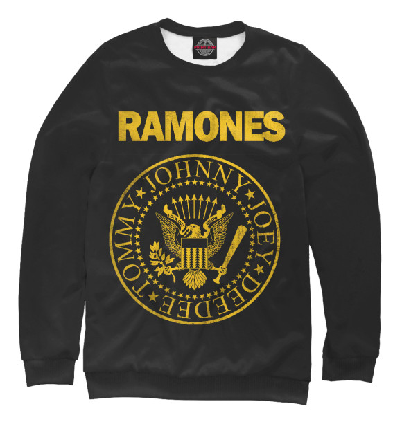 Женский свитшот с изображением Ramones Gold цвета Белый