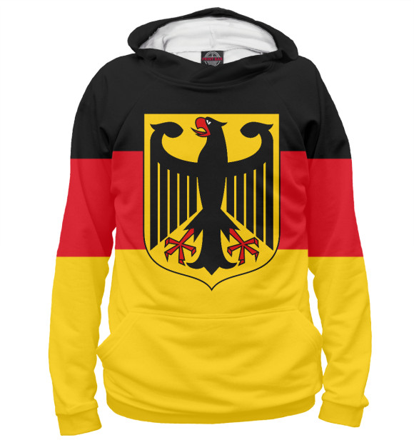 Мужское худи с изображением GERMANY цвета Белый