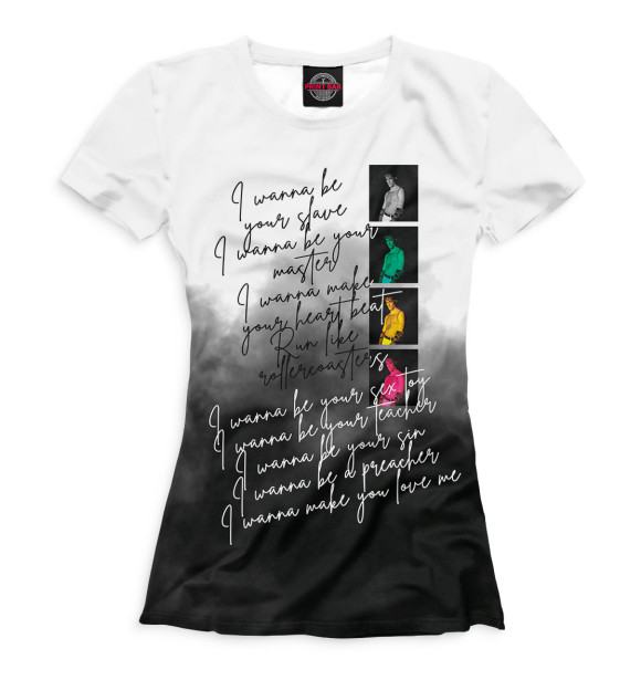 Женская футболка с изображением Maneskin цвета Белый