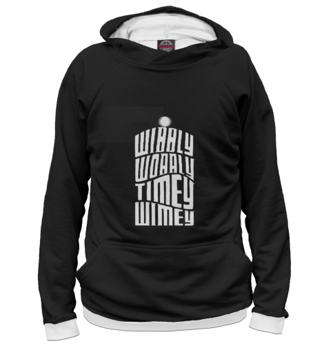 

Худи Print Bar, Белый, Wibbly-Wobbly