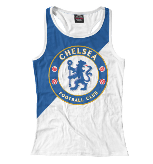 Женская майка-борцовка с изображением Chelsea цвета Белый