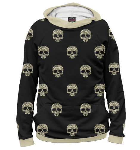 

Худи Print Bar, Белый, Черепа