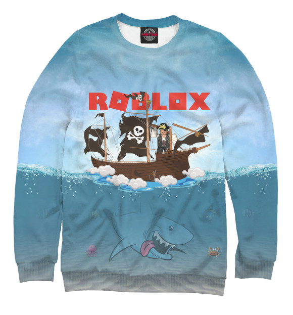 Свитшот для мальчиков с изображением Roblox цвета Белый