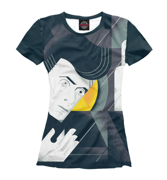 Женская футболка с изображением David Bowie цвета Белый