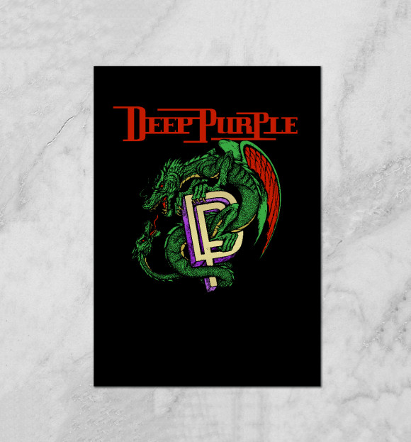 Плакат с изображением Deep Purple цвета Белый