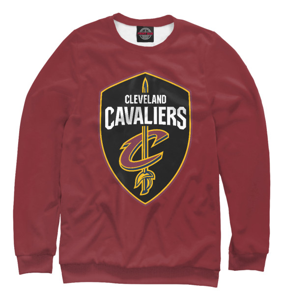Женский свитшот с изображением Cleveland Cavaliers цвета Белый