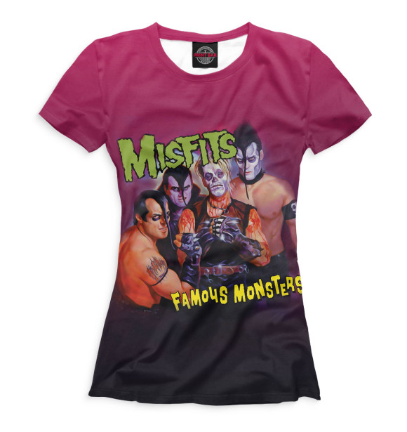 Женская футболка с изображением The Misfits цвета Белый