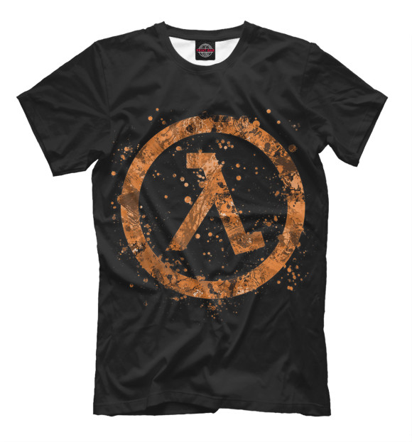Мужская футболка с изображением Half-Life цвета Черный