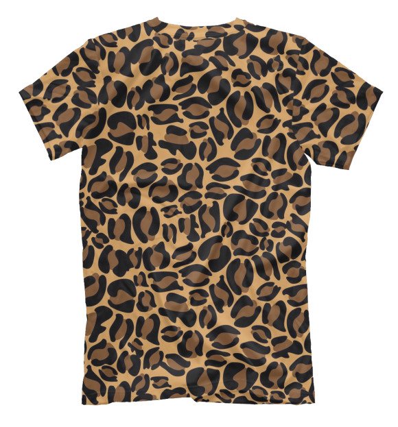 Мужская футболка с изображением Леопардовый окрас цвета Белый