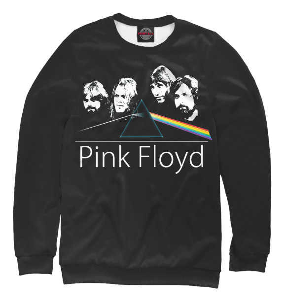 Мужской свитшот с изображением Pink Floyd цвета Белый