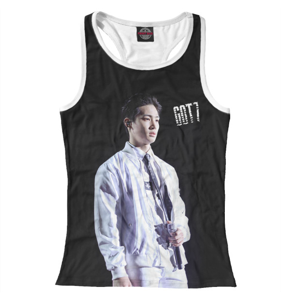 Женская майка-борцовка с изображением GOT7 JB цвета Белый