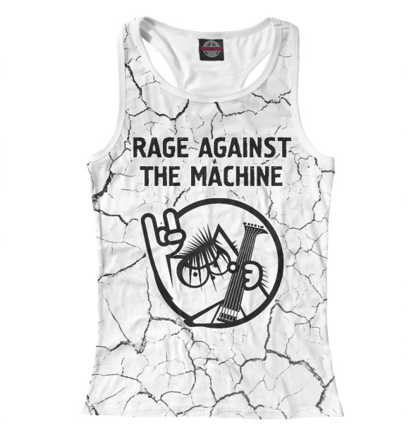 Женская майка-борцовка с изображением Rage Against The Machine / Кот цвета Белый