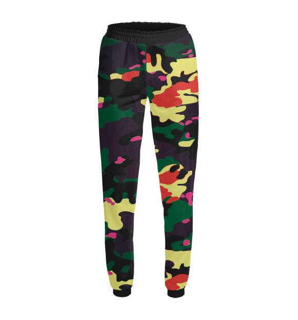 Женские спортивные штаны с изображением Камуфляж цвета Белый