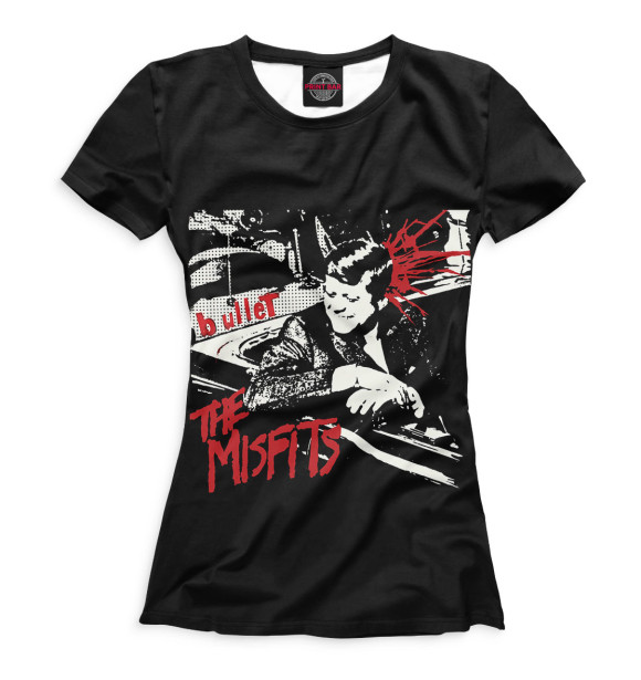Женская футболка с изображением The Misfits цвета Белый