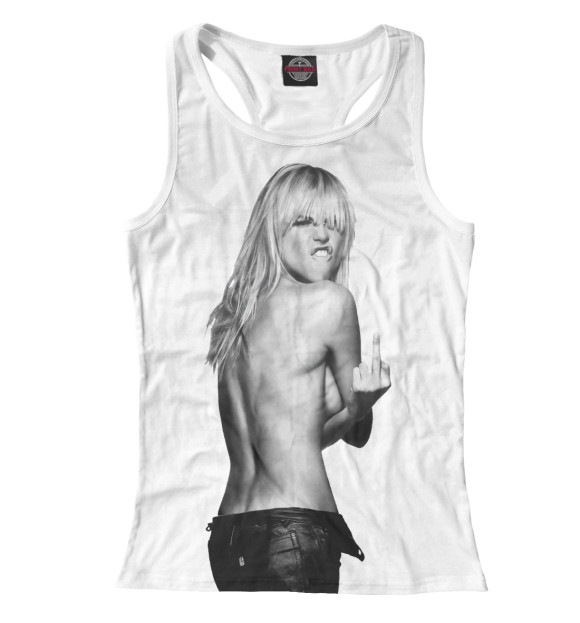 Женская майка-борцовка с изображением Девушка цвета Белый