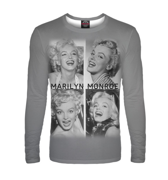 Мужской лонгслив с изображением Marilyn Monroe цвета Белый