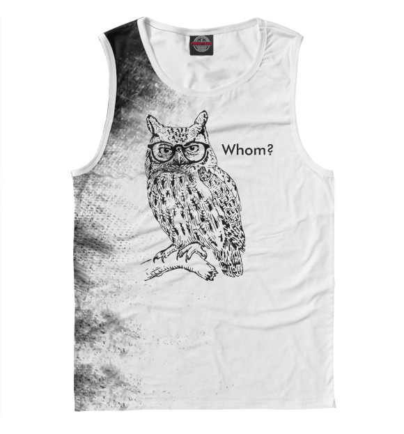 Майка для мальчика с изображением Smart Hipster Owl цвета Белый