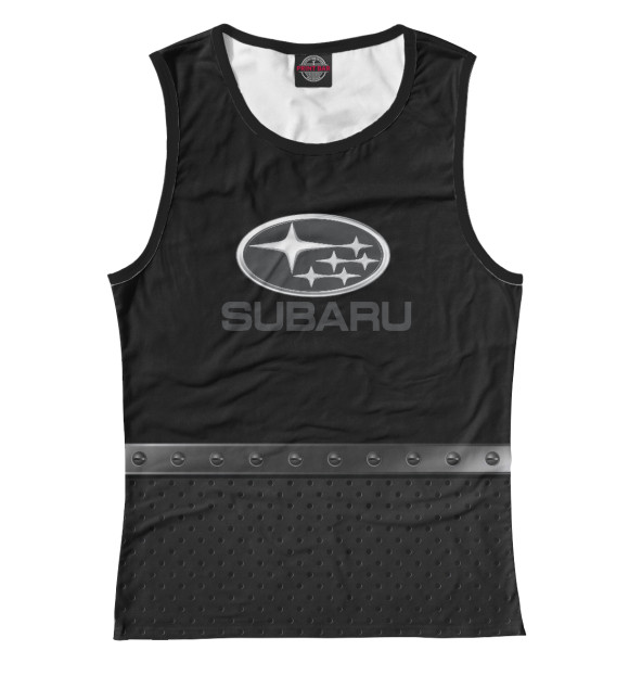 Женская майка с изображением Subaru цвета Белый