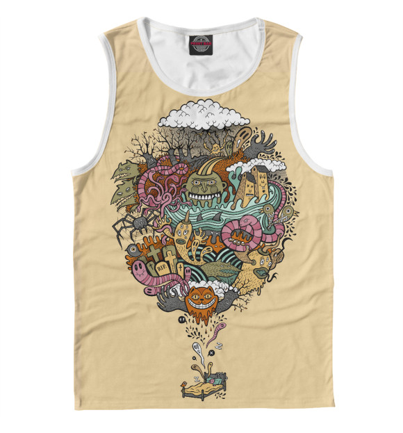 Майка для мальчика с изображением Психоделика цвета Белый