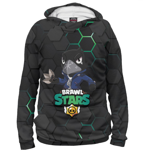 Женское худи с изображением Crow (Brawl Stars) цвета Белый