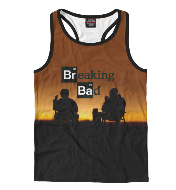 Мужская майка-борцовка с изображением Breaking bad цвета Белый