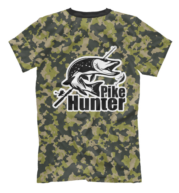 Мужская футболка с изображением Pike Hunter цвета Белый