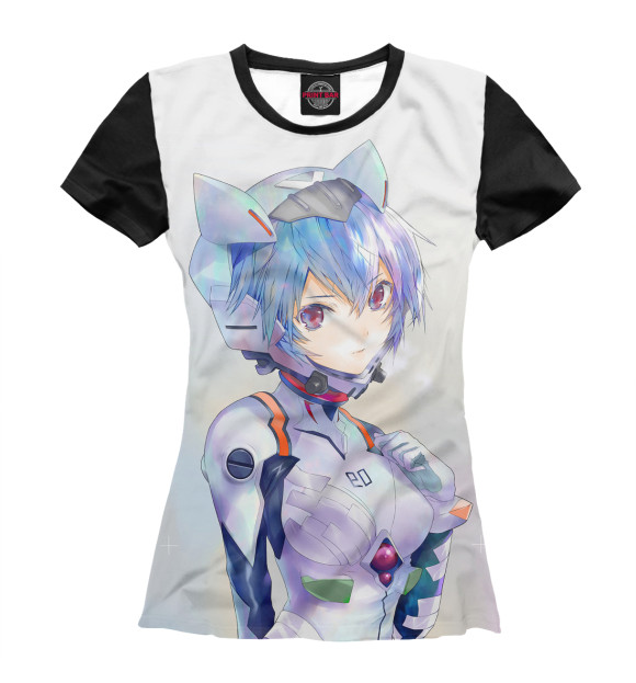 Футболка для девочек с изображением Evangelion Ayanami Rei цвета Белый