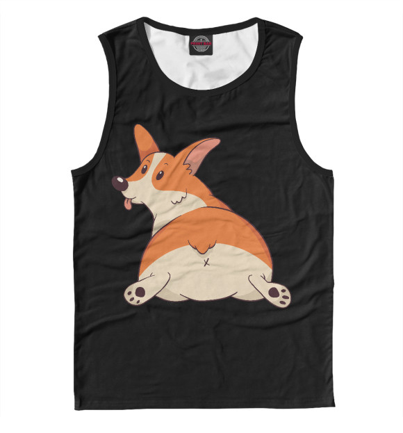 Майка для мальчика с изображением Корги цвета Белый