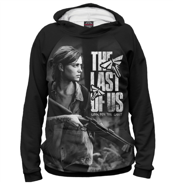 Мужское худи с изображением The Last of Us цвета Белый