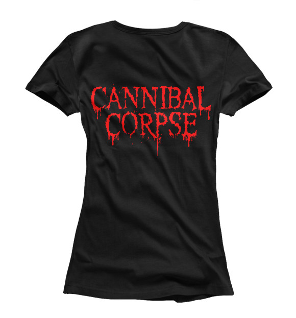 Женская футболка с изображением Cannibal Corpse цвета Белый