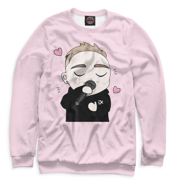 Мужской свитшот с изображением Егор Крид цвета Белый