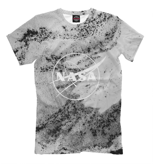 Мужская футболка с изображением NASA цвета Серый