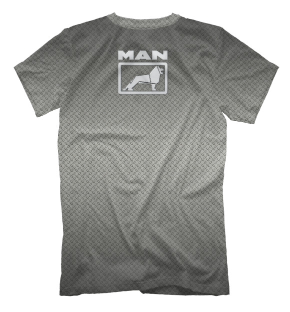 Мужская футболка с изображением MAN (рифленая сталь) цвета Белый