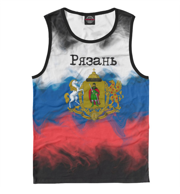 Мужская майка с изображением Рязань цвета Белый