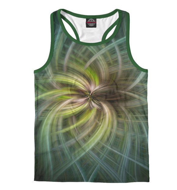 Мужская майка-борцовка с изображением Floret цвета Белый