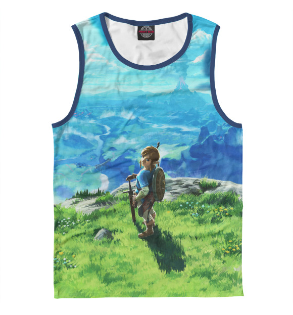 Майка для мальчика с изображением Legend of Zelda: Breath of the Wild цвета Белый