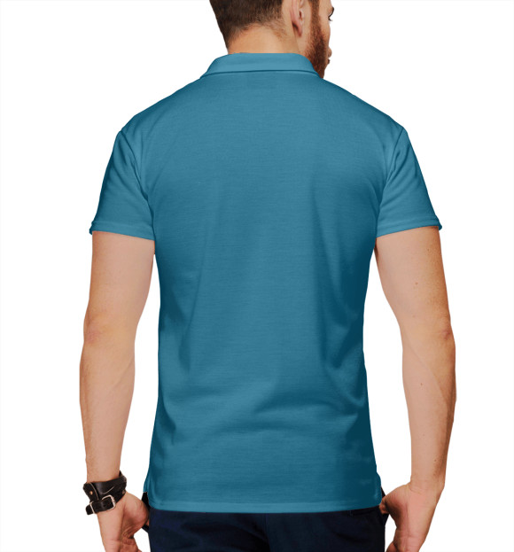 Мужское поло с изображением Зератул цвета Белый