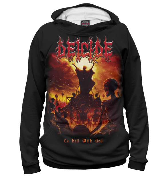 Женское худи с изображением Deicide цвета Белый