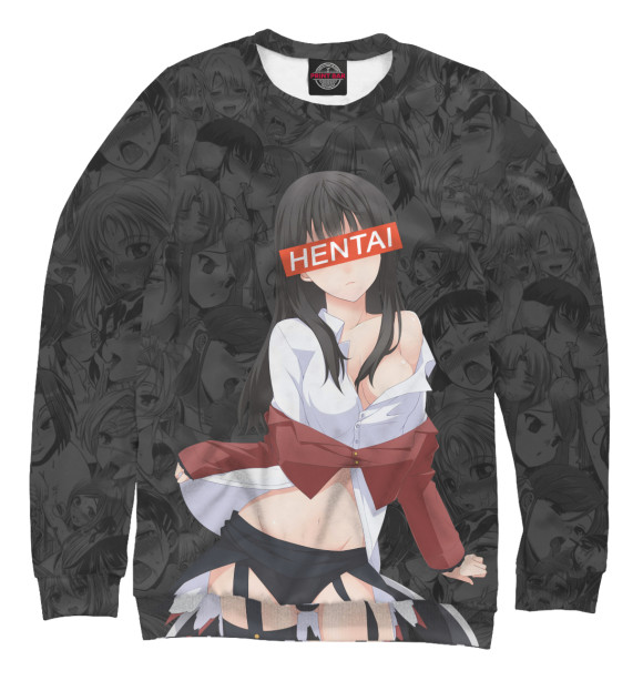 Свитшот для мальчиков с изображением Hentai цвета Белый